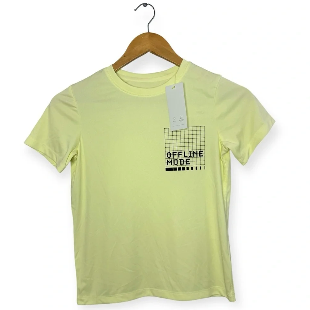 New Boys All In Motion Lemon/Yellow Tee Size M (8) “Offline Mode”